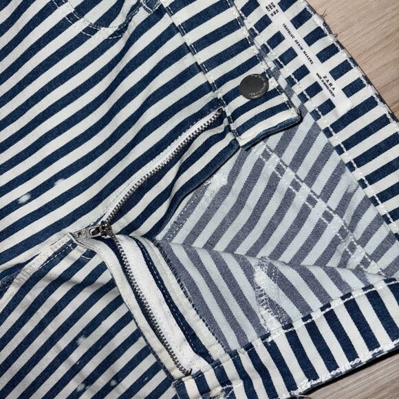 High Rise Navy and Cream Striped Zara Jean Legging 8 - Picture 6 of 7